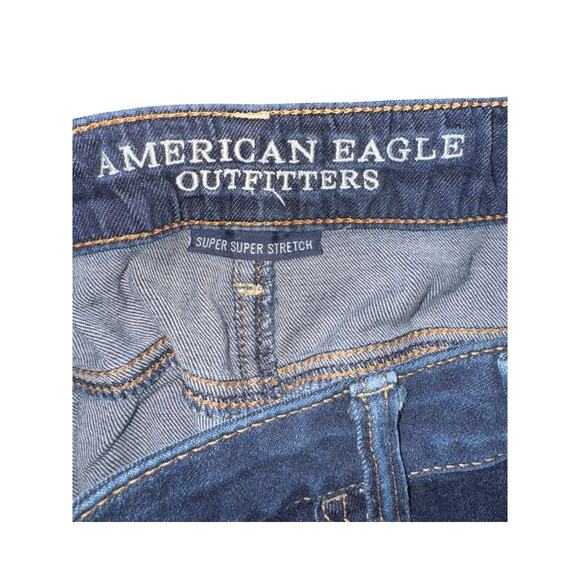 American Eagle Outfitters Skinny Jeggings Super Super Stretch Size 2 Dark Wash - Picture 4 of 5